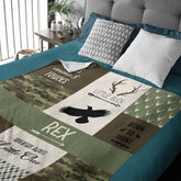 Personalized Hunting Theme Blanket - Baby Boys Blanket Newborn Baby Gift